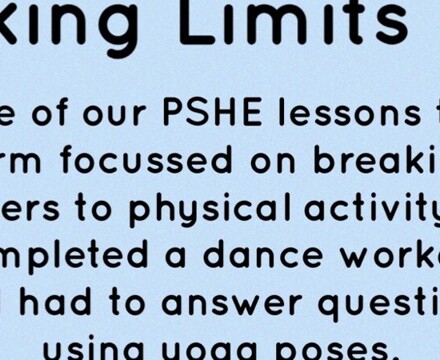 PSHE Breaking Limits